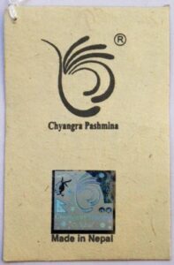 Chyangra Pashmina Label Nepal